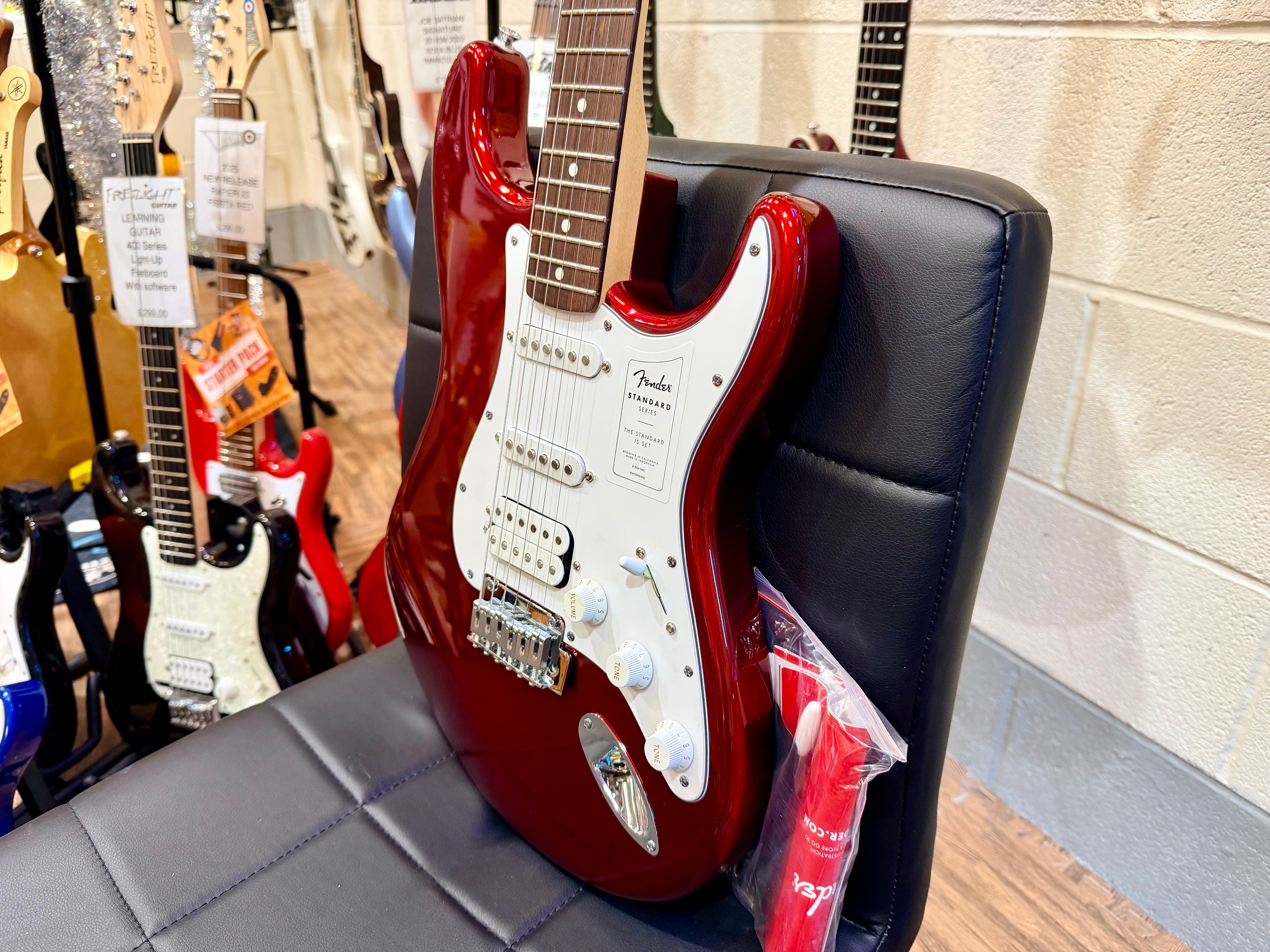 🌟NEW 2025🌟 Fender Standard HSS Stratocaster~ Candy Cola Red~ Electric Guitar!