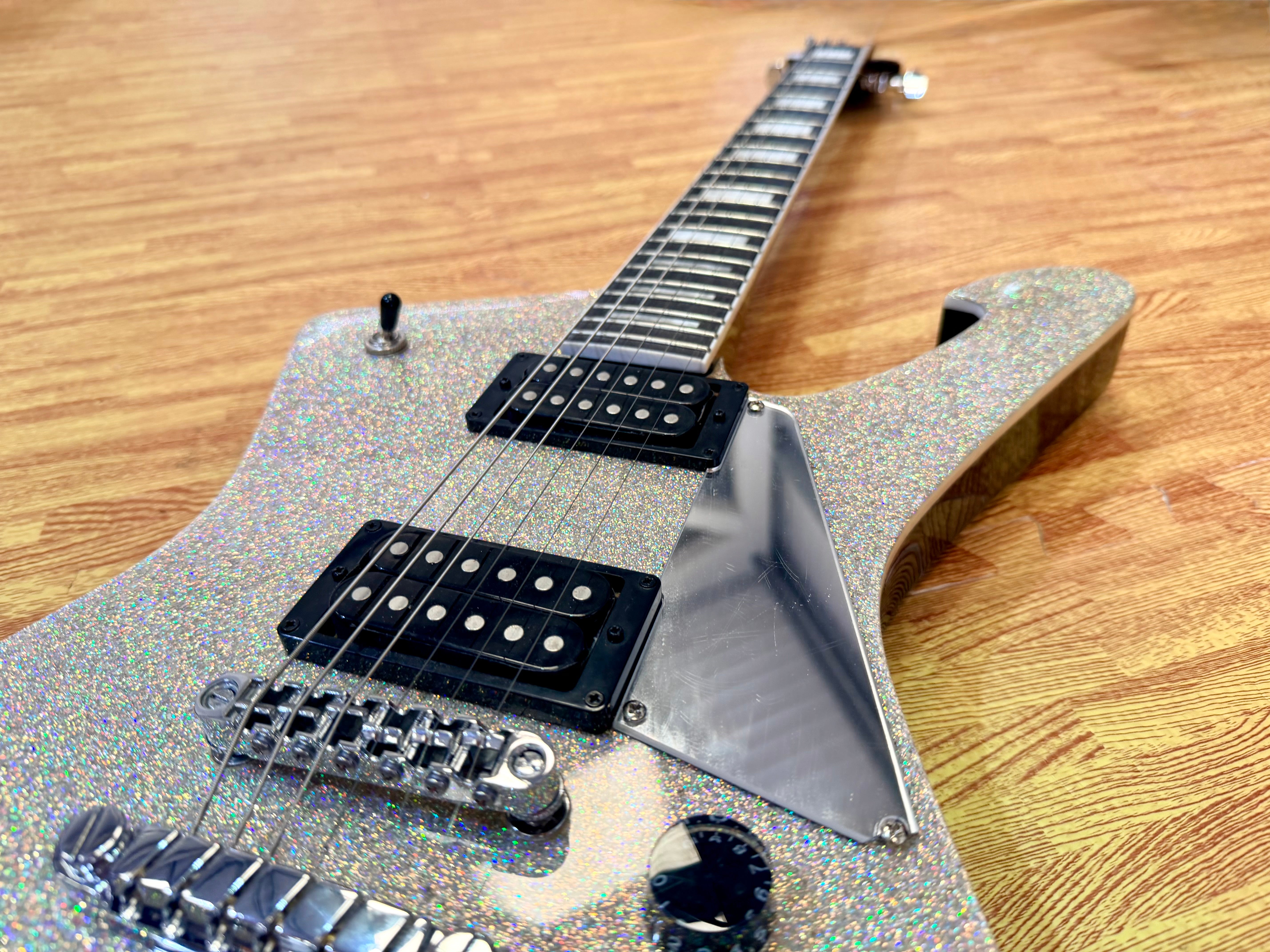 ⚡️2023⚡️ Ibanez PS60 Paul Stanley Signature~ Metallic Silver Sparkle Guitar!