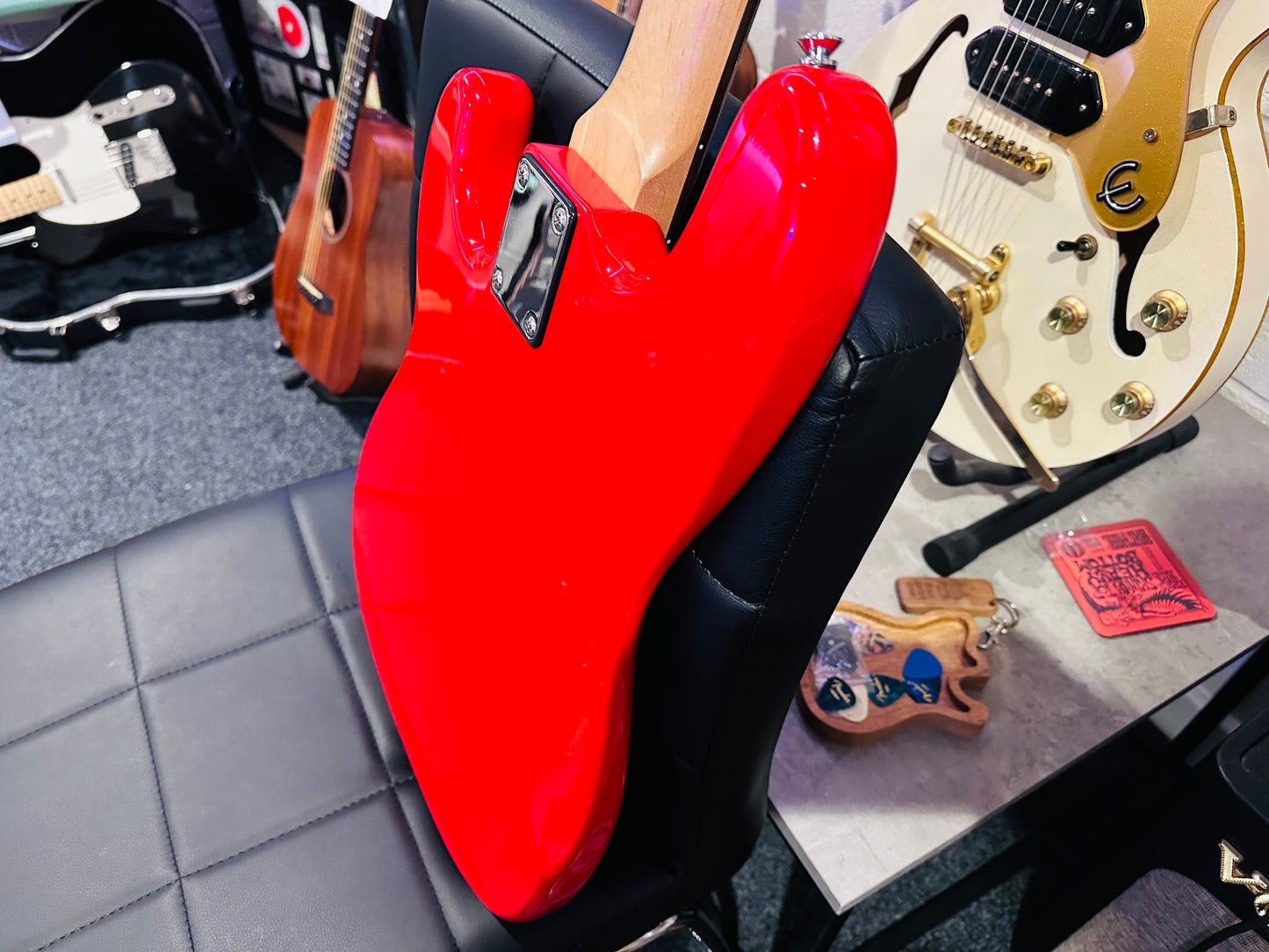 🎸NEW🎸 Johnny Brook P Bass Guitar~ Electric Precision Style~ Gloss Red!