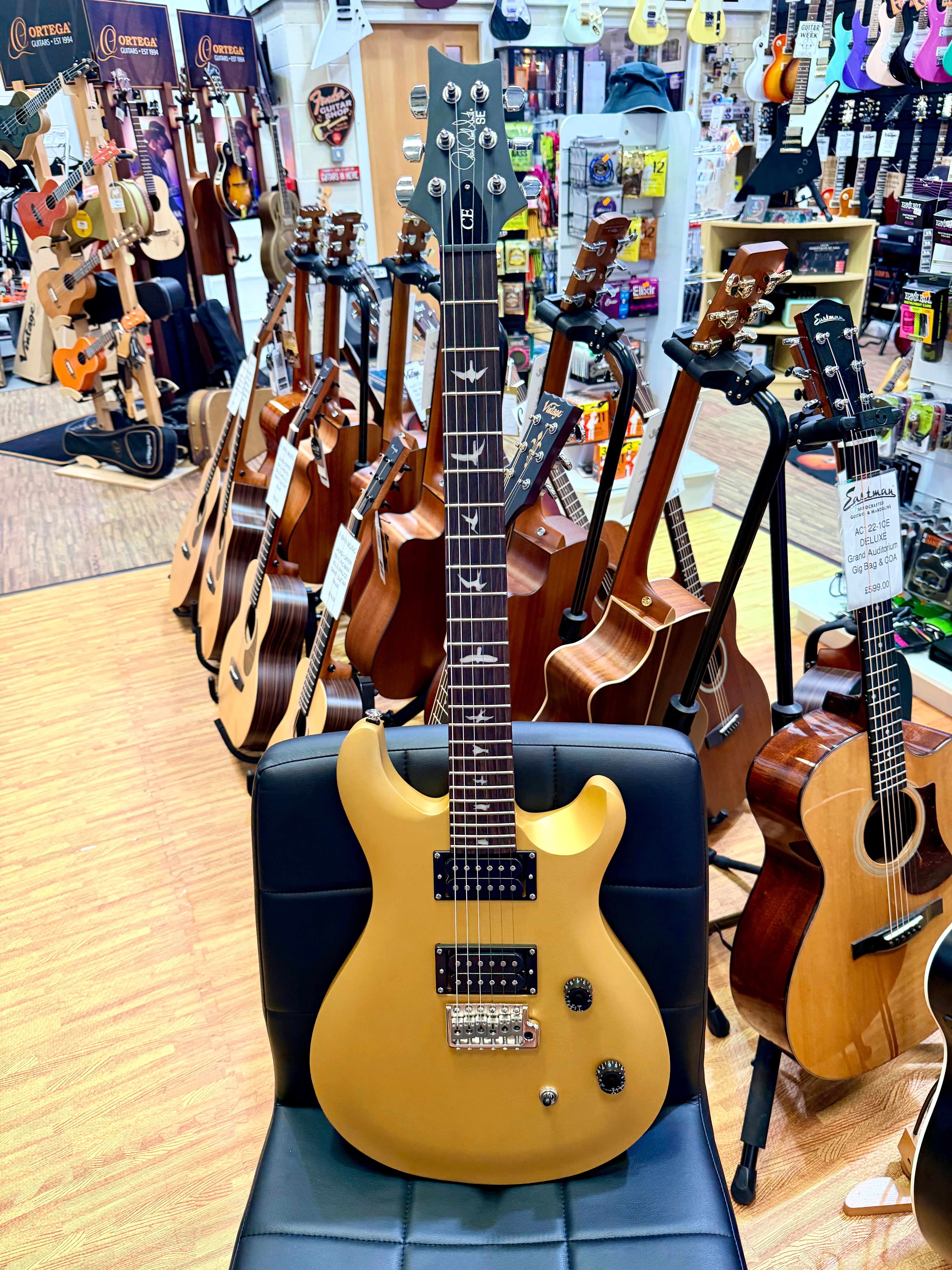⚡️EX-DEMO⚡️ PRS SE CE24 Standard Satin Metallic Gold~ 2026 Model + GigBag!