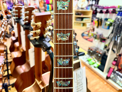 🔥2018🔥 ESP LTD EC-1000 Deluxe Amber Sunburst Electric Guitar + Case~ Abalone!