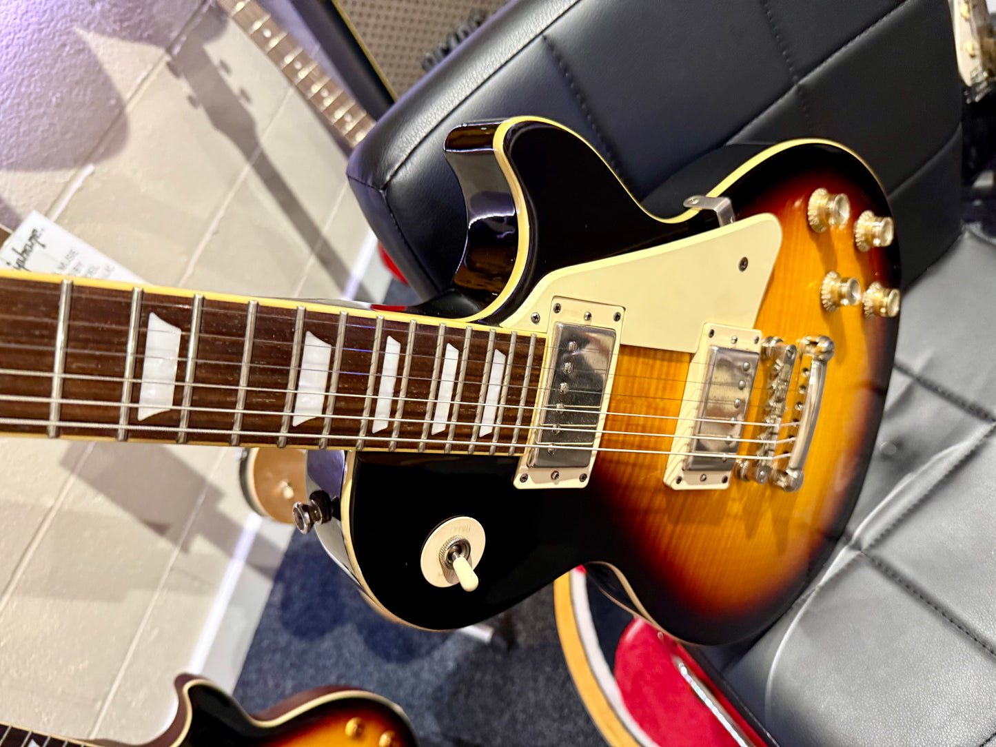 🌟 2016 Epiphone Les Paul Standard Plus Top Pro~ Vintage Sunburst~ 🌟