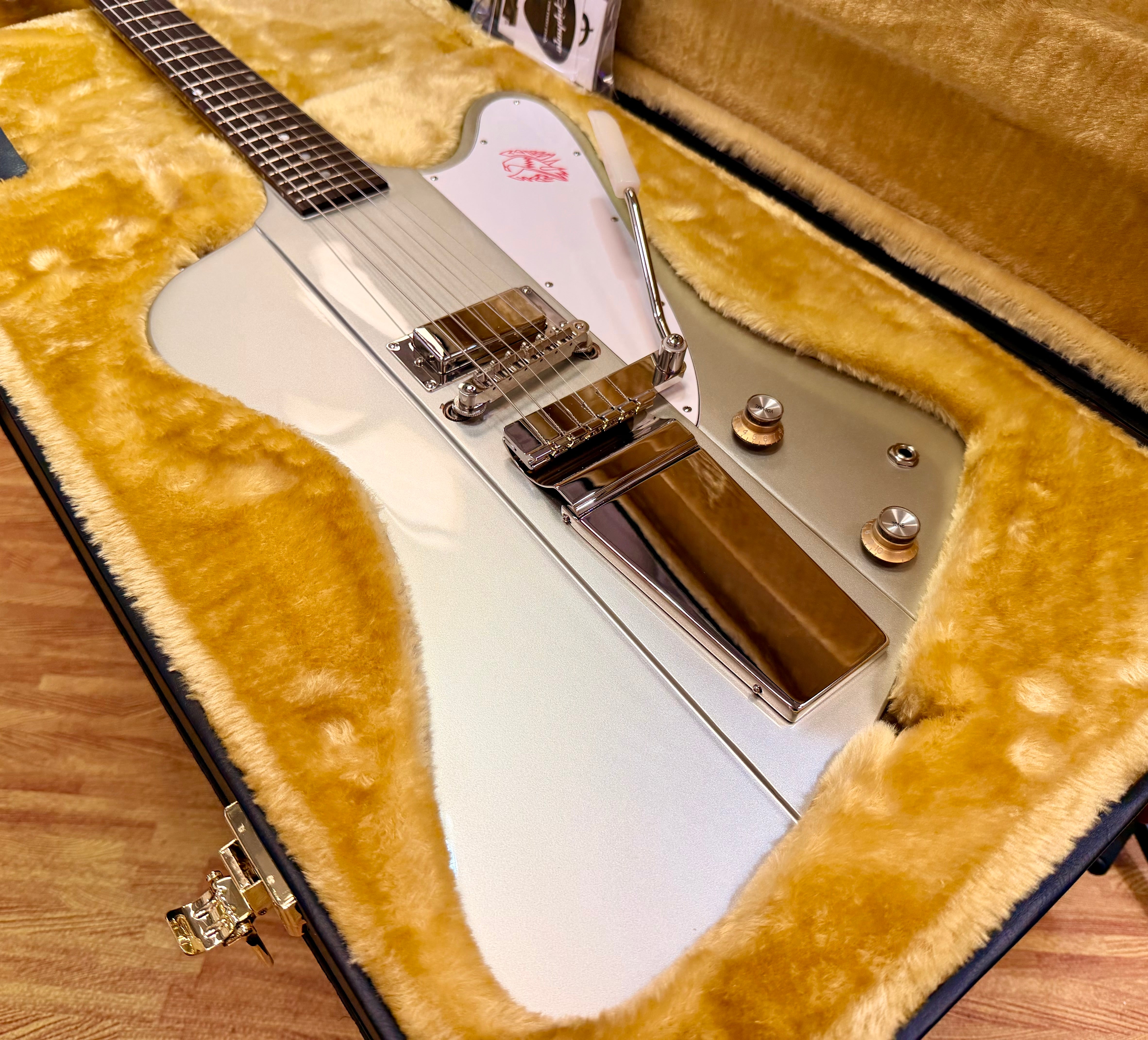✨2024✨ Epiphone Inspired By Gibson Custom 1963 Firebird I Silver Mist~ Maestro