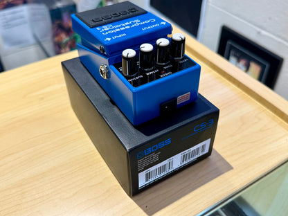 🎸MINT🎸 Boss CS-3 Compression Sustainer Pedal - Black/Blue~ Guitar Effects Unit