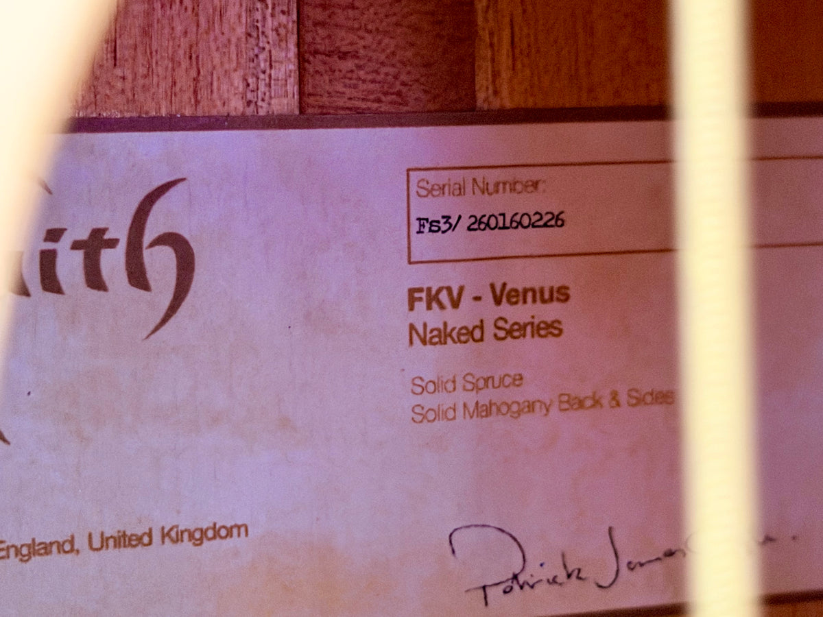 Faith FKV Naked Venus Electro-Acoustic~ All Solid Concert Guitar + GigBag