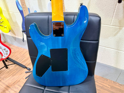 🔥2009🔥 Schecter Omen Extreme 6 FR~ Ocean Blue Burst~ Floyd Rose Model!