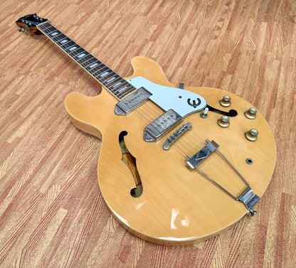 ⚡️2016⚡️ Epiphone Casino Natural Hollowbody P90 Electric Guitar~ Dogear Pickups!