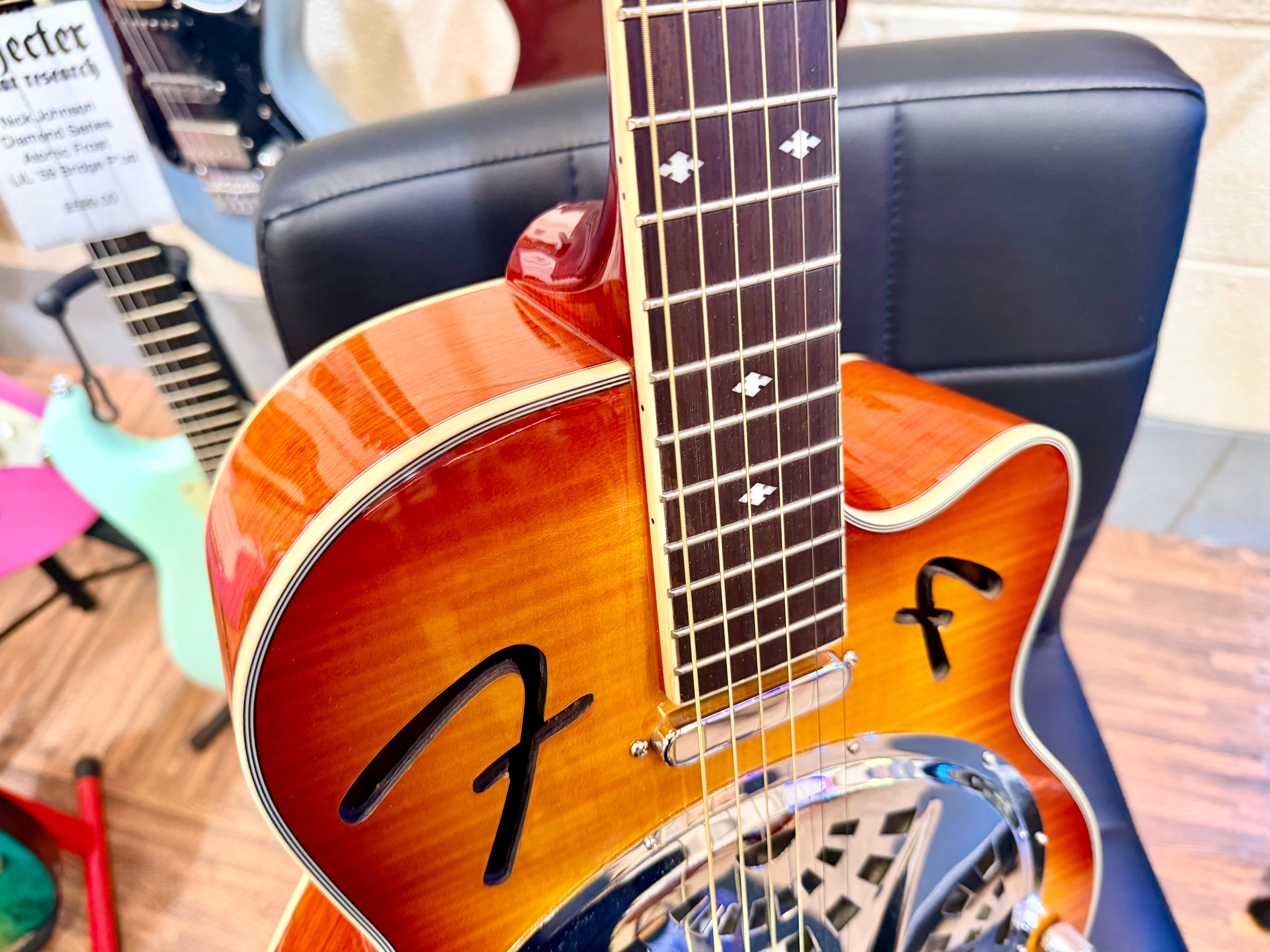 ☀️2010☀️ Fender FR-50CE Cutaway Electro Acoustic Resonator Guitar~ Sunburst!