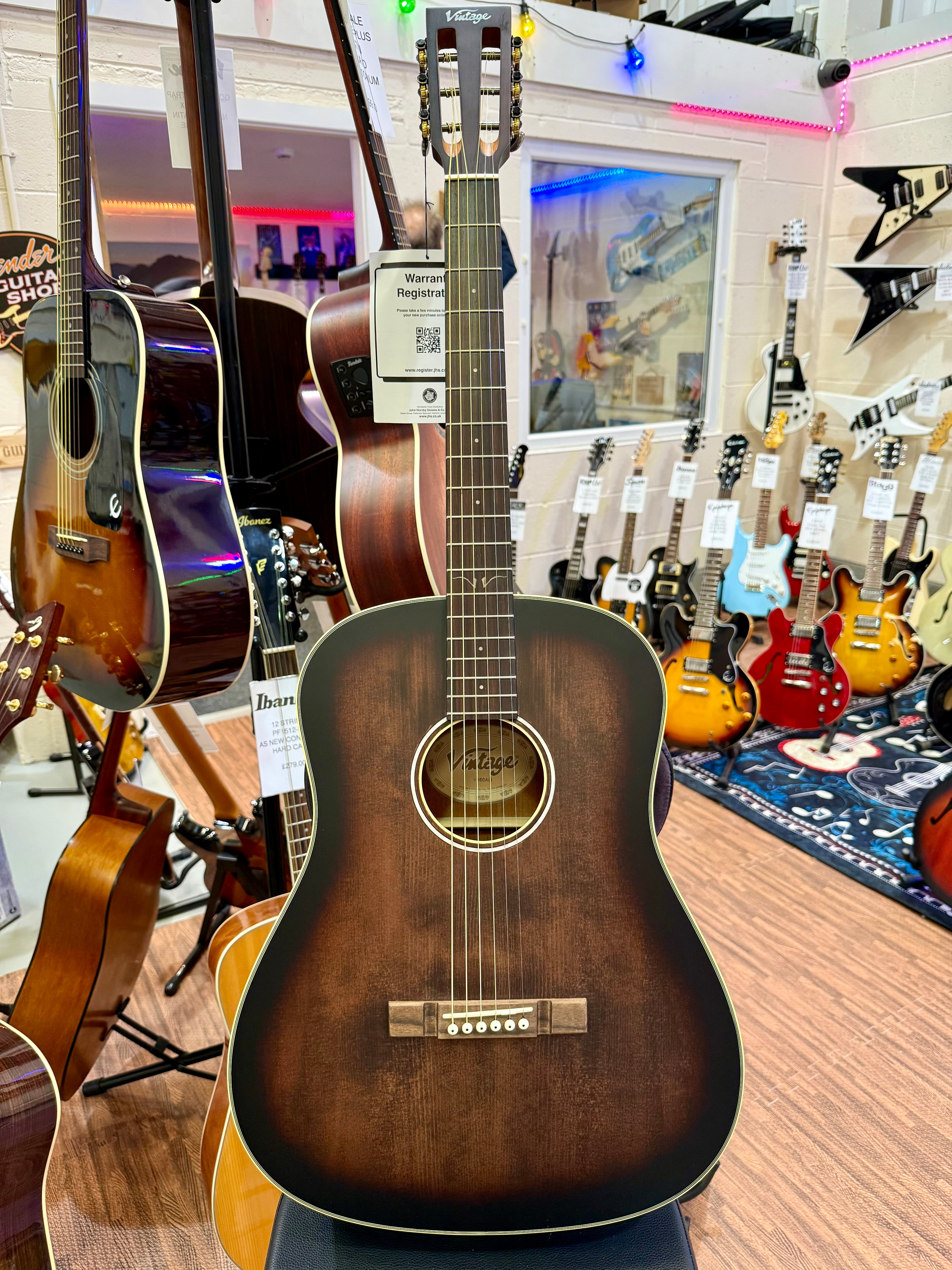 🌟NEW 2025🌟 Vintage V660AQ Historic Series Drop Shoulder Acoustic~ Aged Finish!