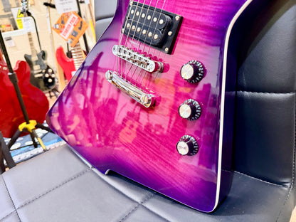 🔥2024🔥 Westcreek Destroyer Electric Guitar~ Explorer Body Shape~ Purple Burst!