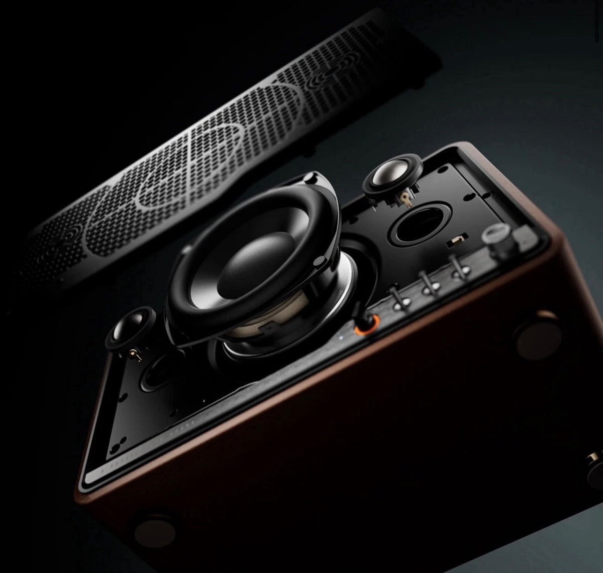 Edifier S300 Tabletop Bluetooth Hi-Res Airplay 2 Speaker - Black Walnut