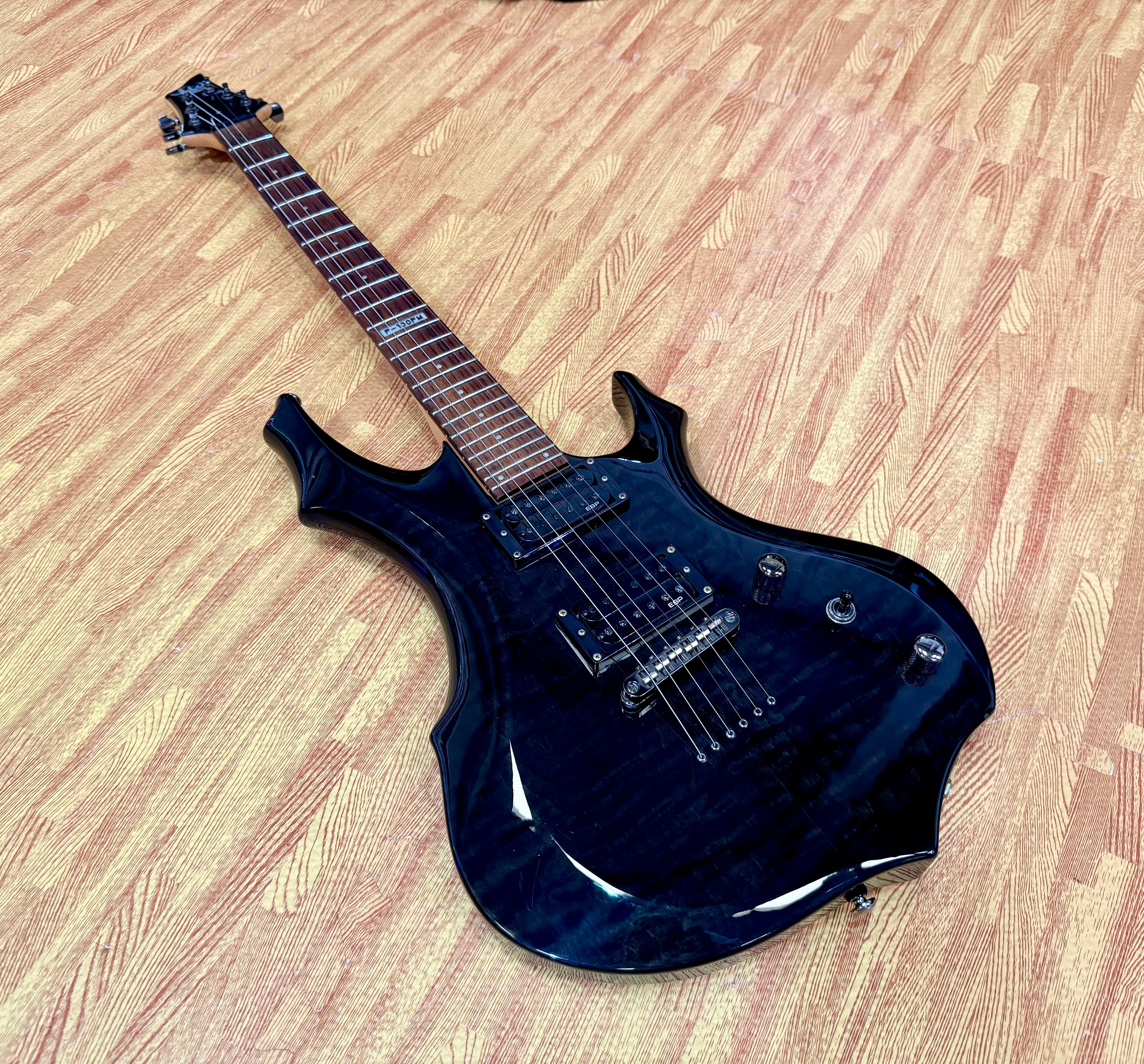 🔥2008🔥 ESP LTD F-100FM See Thru Black Electric Guitar~ Early Model 08!