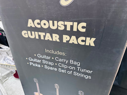 🌟NEW SPECIAL OFFER🌟 Vintage V300 Acoustic Folk Guitar Outfit~Full Starter Pack