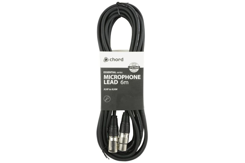Citronic Classic Microphone Lead XLR Female - Male 6m Black