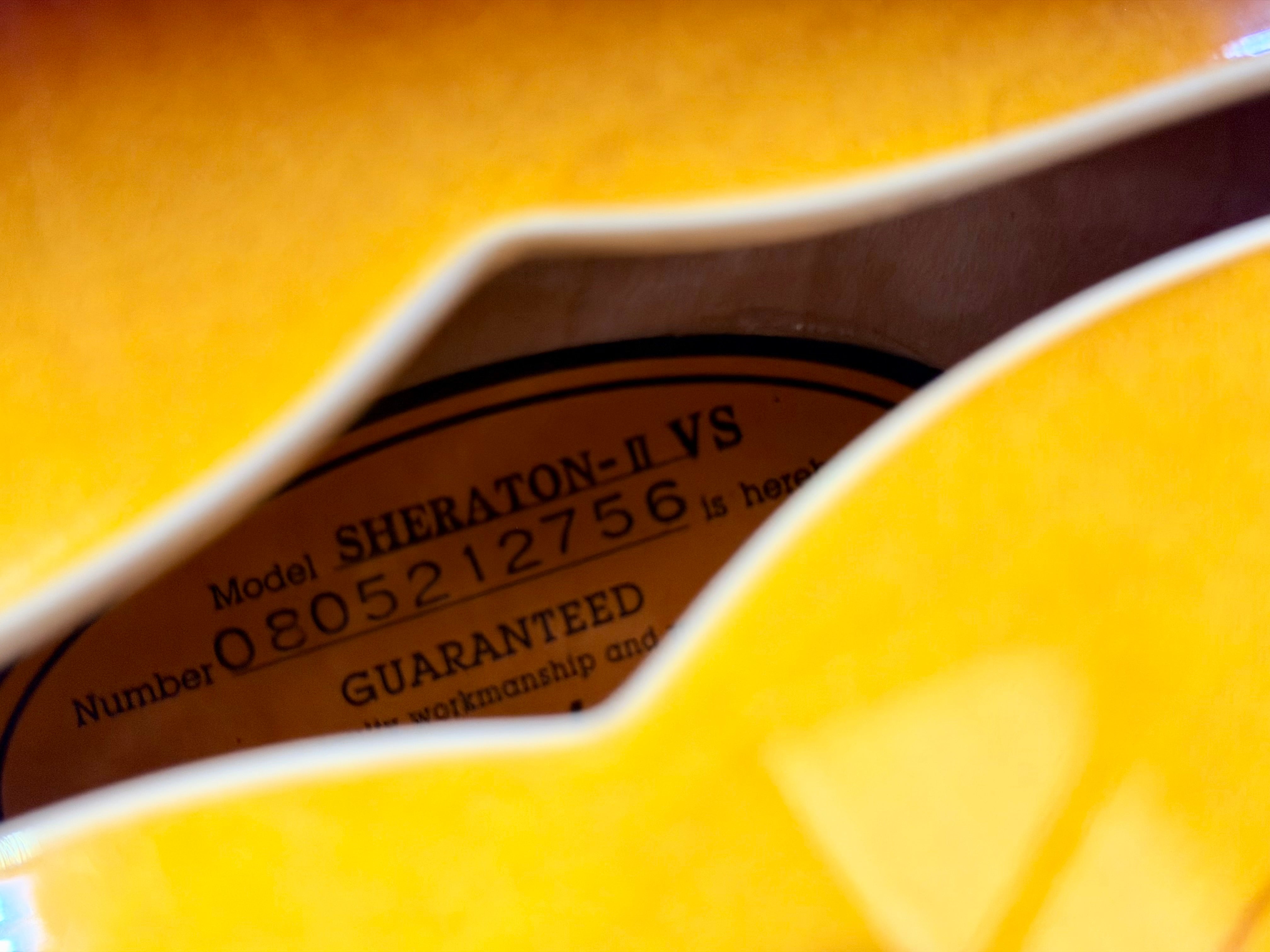 ☀️2008☀️ Epiphone Sheraton ii VS~ Vintage Sunburst~ Hollow-body~ Hard Case!