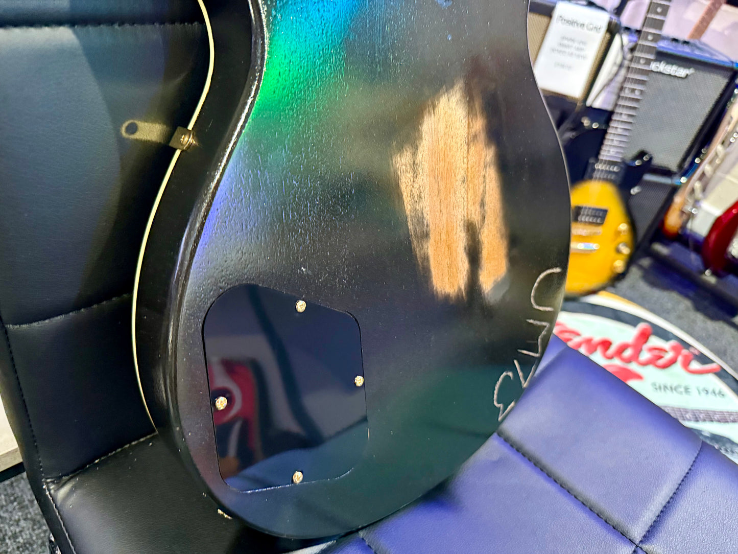 🔥CUSTOM BUILD🔥 James Hetfield Iron Cross Guitar~ Genuine EMG Het set~ESP Style