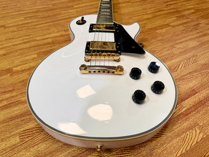⚡️7lb⚡️Epiphone Limited Edition Les Paul Custom Lite~ Alpine White & Gold~ 2019!