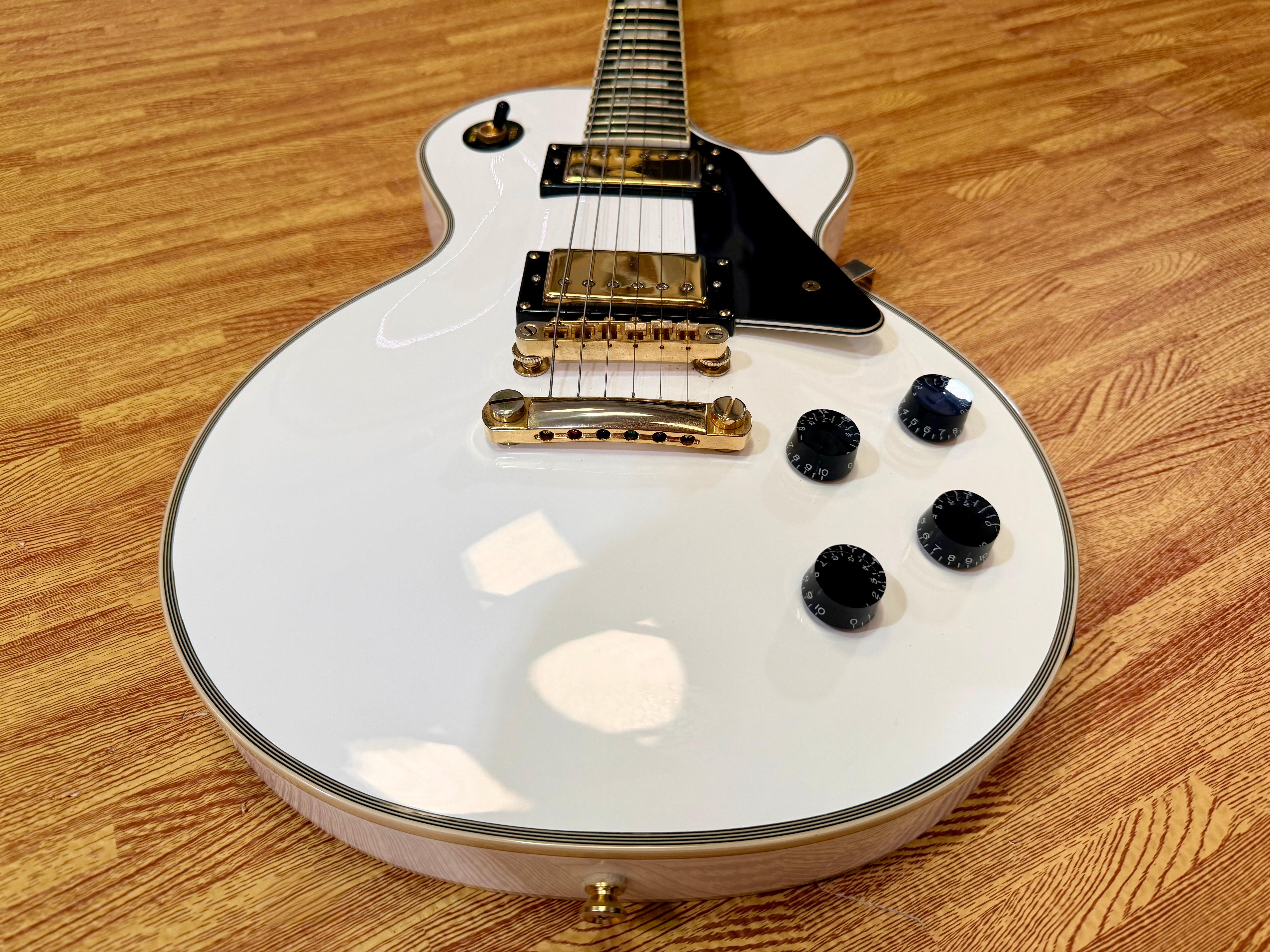 ⚡️7lb⚡️Epiphone Limited Edition Les Paul Custom Lite~ Alpine White & Gold~ 2019!