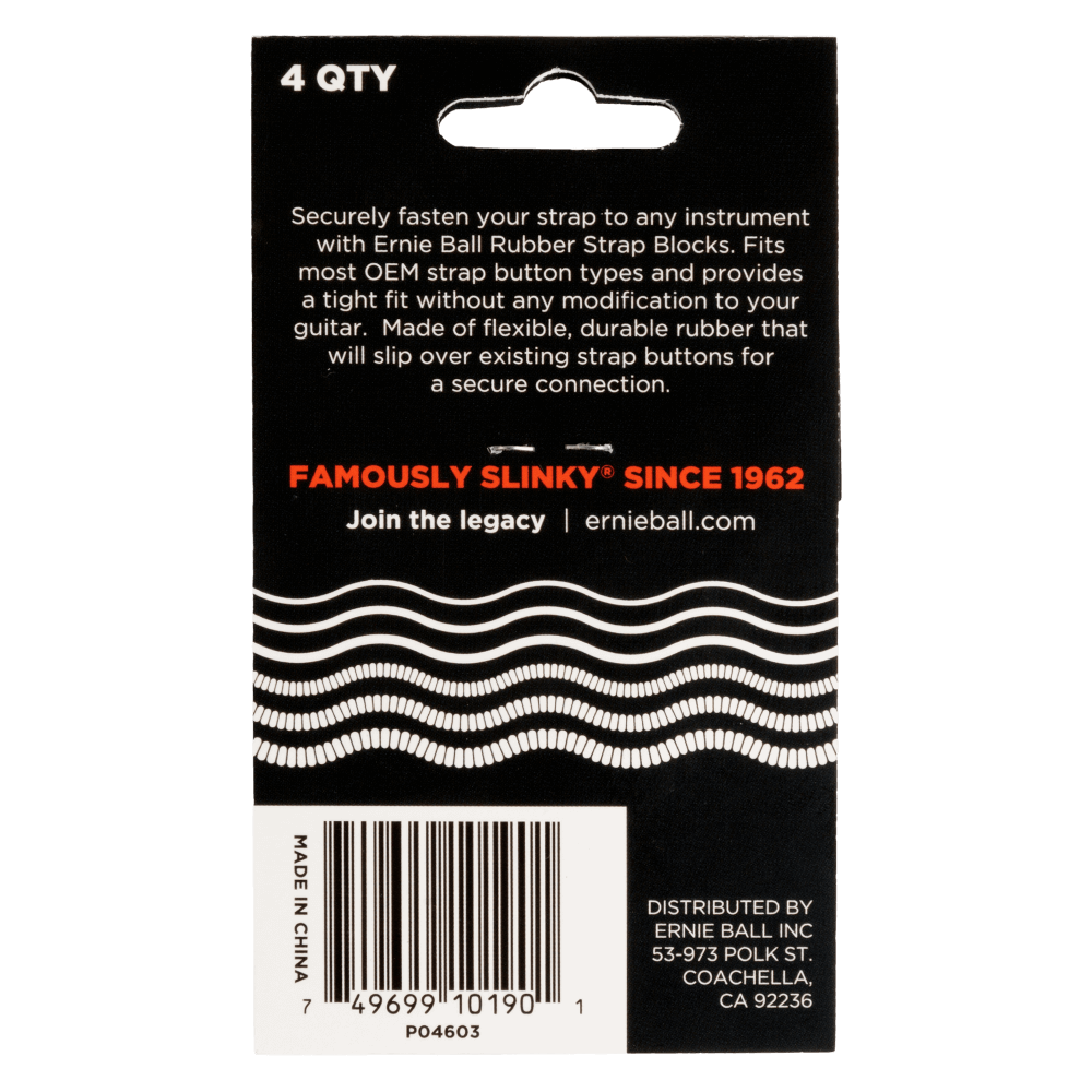 Ernie Ball Strap Blocks- Red And Black