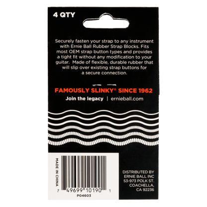Ernie Ball Strap Blocks- Red And Black