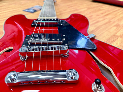 🍒LATEST 2026🍒 EKO Fusion Cherry Red Semi-Hollow Electric Guitar~ 335 Style!