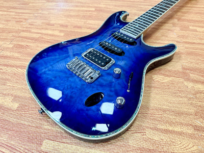✨2016✨ Ibanez SA360NQM-SPB~ Sapphire Blue~ SA Series Superstrat HSS Guitar!