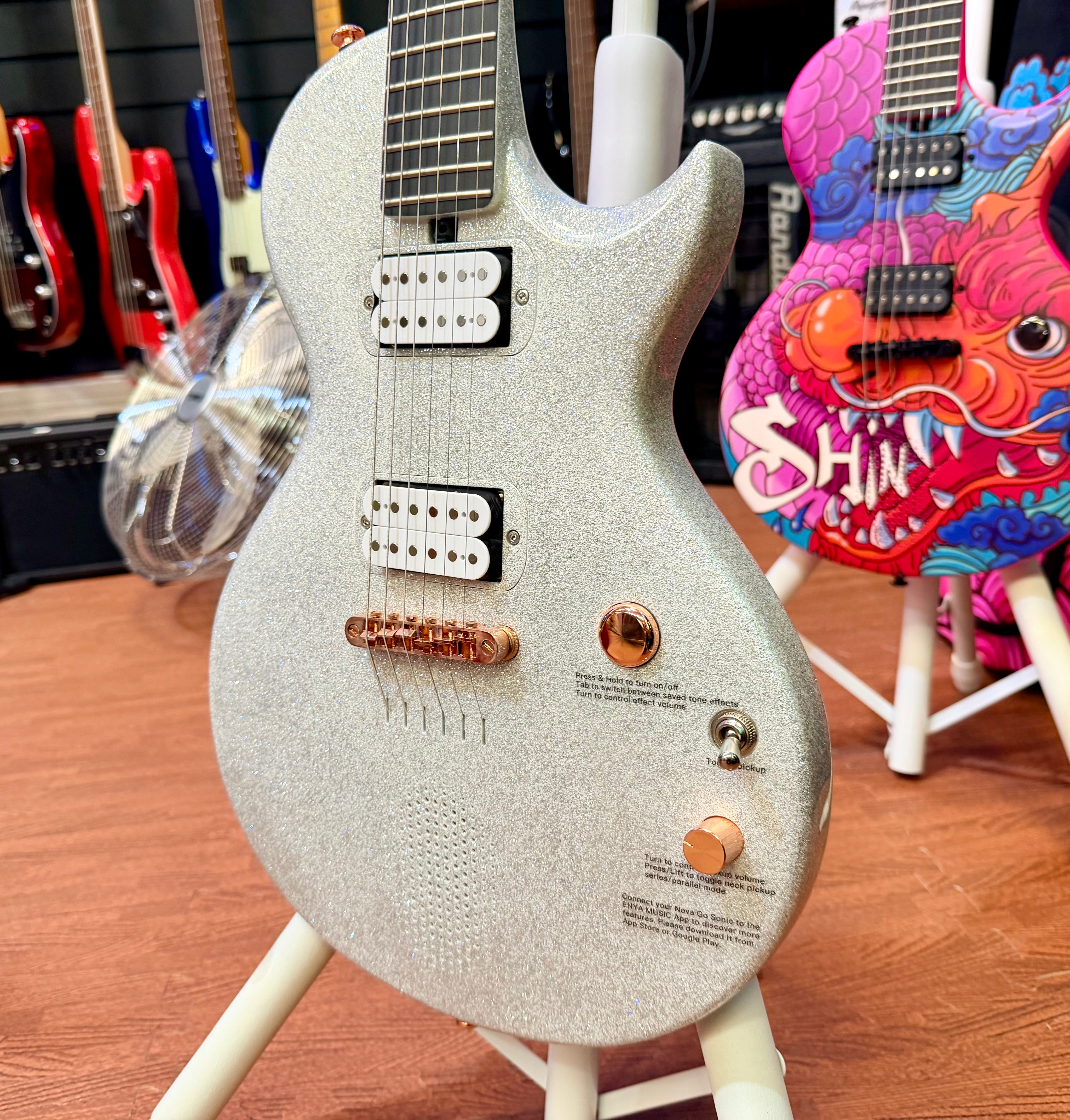 ✨NEW✨ Enya Nova Go Sonic Blink Silver~ Rose Gold~ Smart Electric Guitar + Bag!