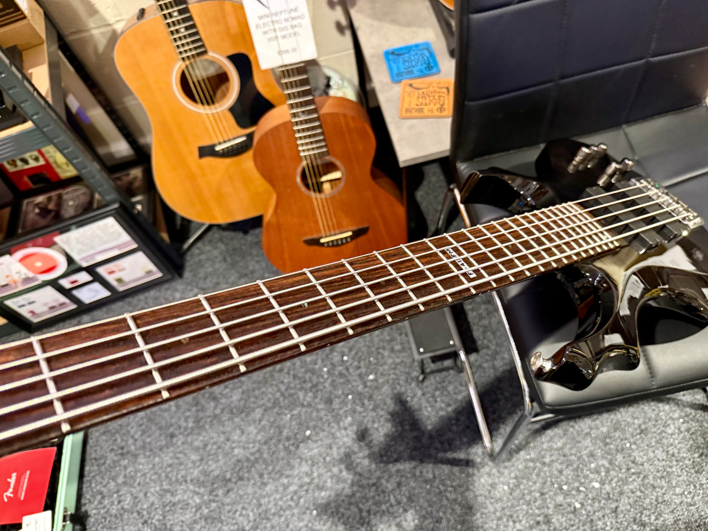 🔥5 STRING BASS🔥 ESP Ltd F-415FM~ See Thru Black~ EMG Pickups~ Electric Bass!