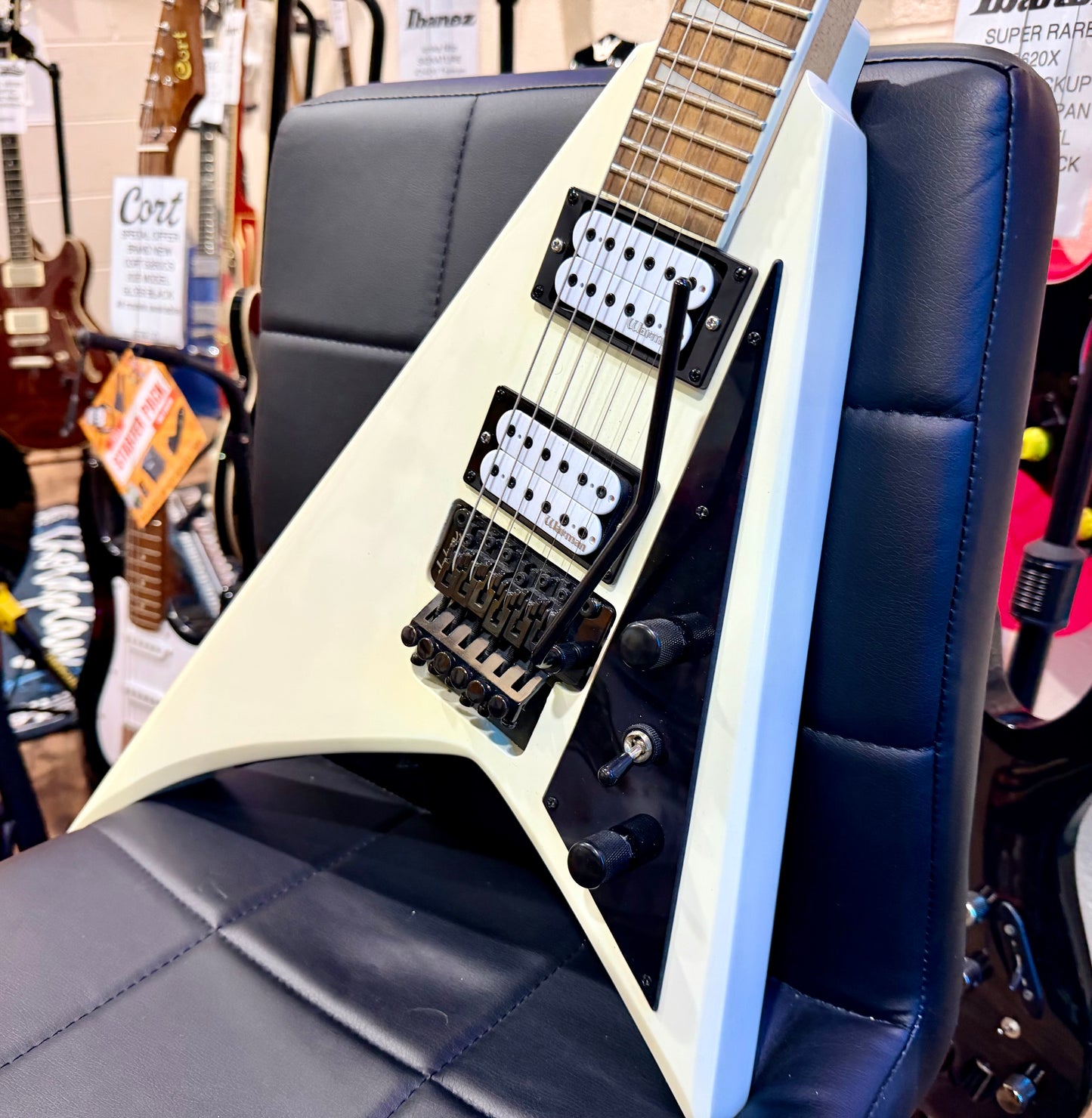 🔥WARMAN PICKUPS🔥 Jackson JS32 Rhodes Electric Guitar~ Randy Rhodes~ Ivory!