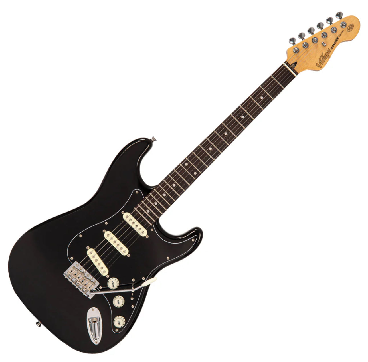 Vintage V60 Coaster Series Electric Guitar Starter Pack Bundle~ Boulevard Black