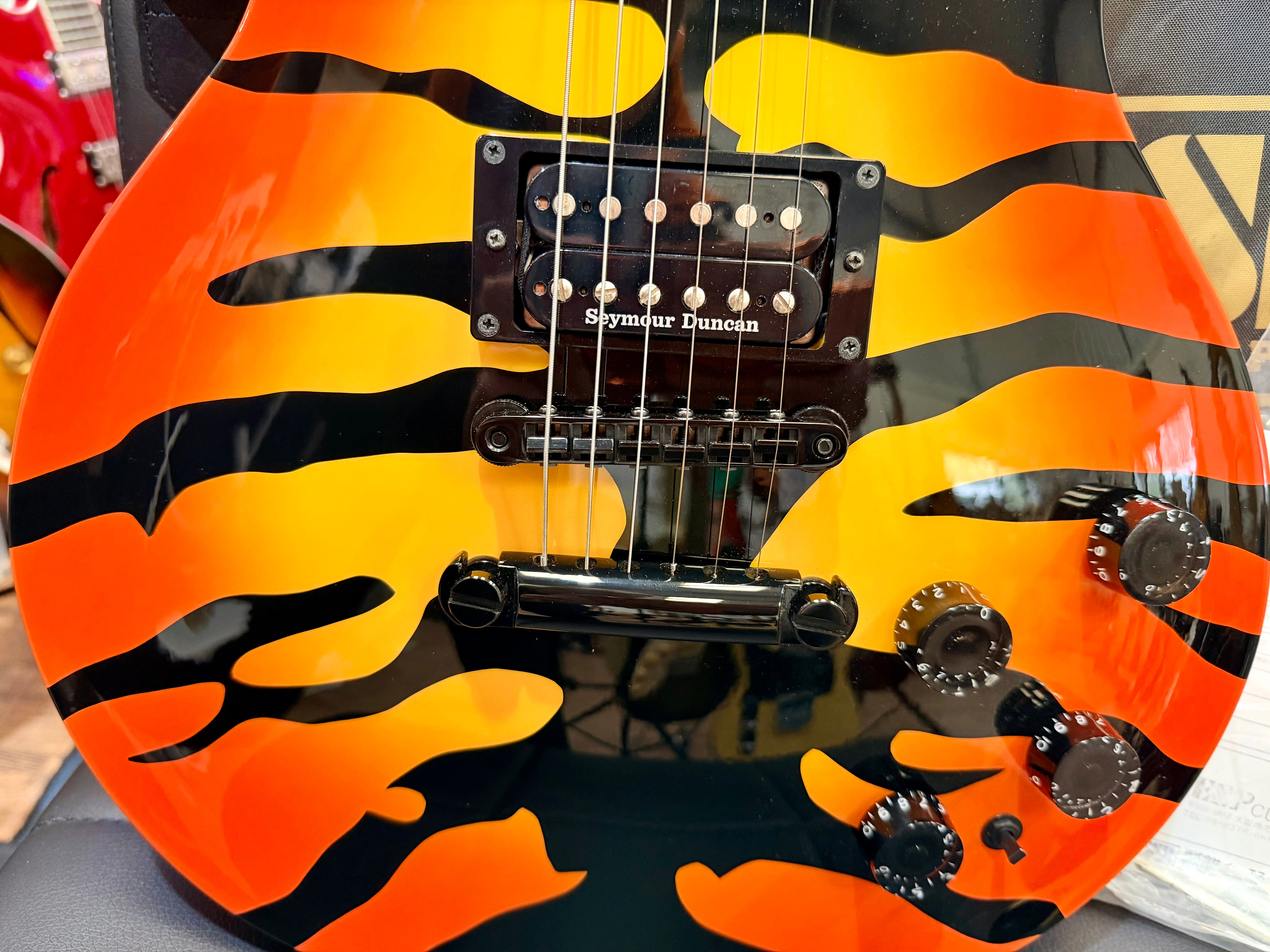 🐯 Edwards ESP E-SR-Kellogg Orange Tiger~ Sukeroku Ken Yokoyama~Made In Japan 🐯