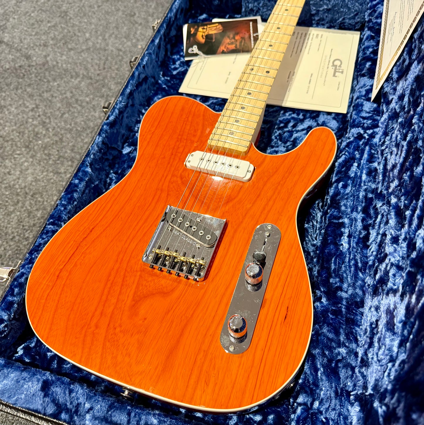 🌟FULLERTON USA🌟 G&L Asat Classic Custom~ Leo Fender~ Ltd Edition Orange~ COA!