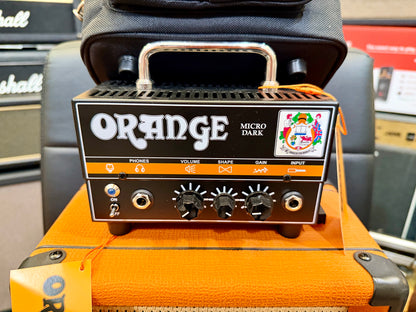 🔥MINI STACK🔥 Orange Micro Dark 20W Valve Guitar Amp Head + PPC108 Cab + Bag!