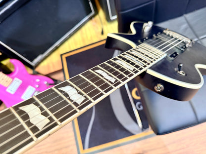 🔥MINT🔥 ESP LTD EC-401QM See Thru Black Satin~ EMG 81/60 Electric Guitar~ 2021!