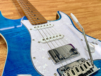⚡️NEW⚡️ JET JS-450 Flamed Ocean Blue Electric Guitar~ HSS Flame Top Strat~ 2026!
