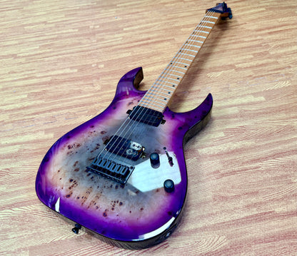 ⚡️NEW⚡️ Spira S-457 7 String Trans Purple~ Poplar Burl Top Electric Guitar~ 2026