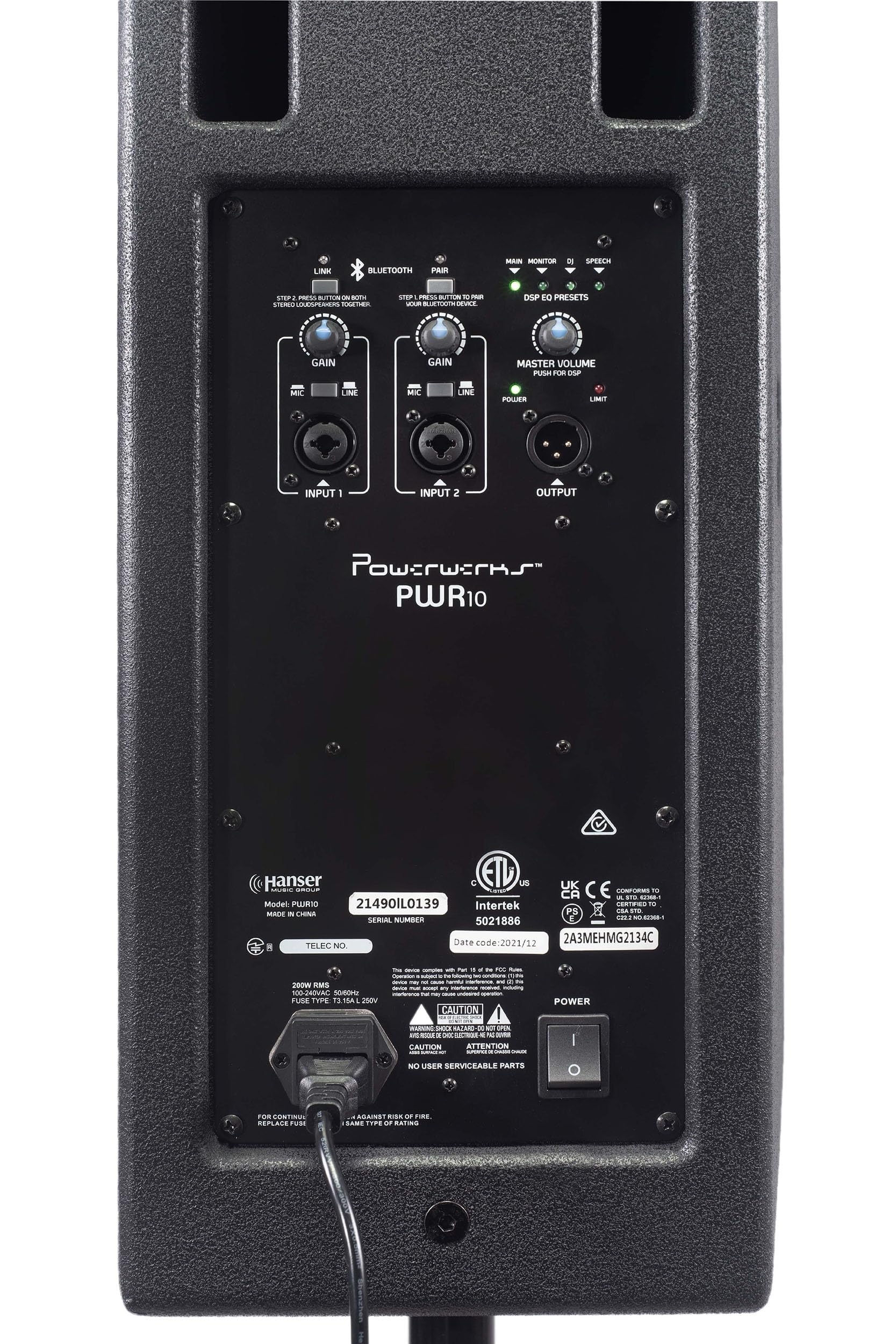 🔥OFFER🔥 Powerwerks PWR10 10” Active PA Speaker 600W Bluetooth DSP Brand New!