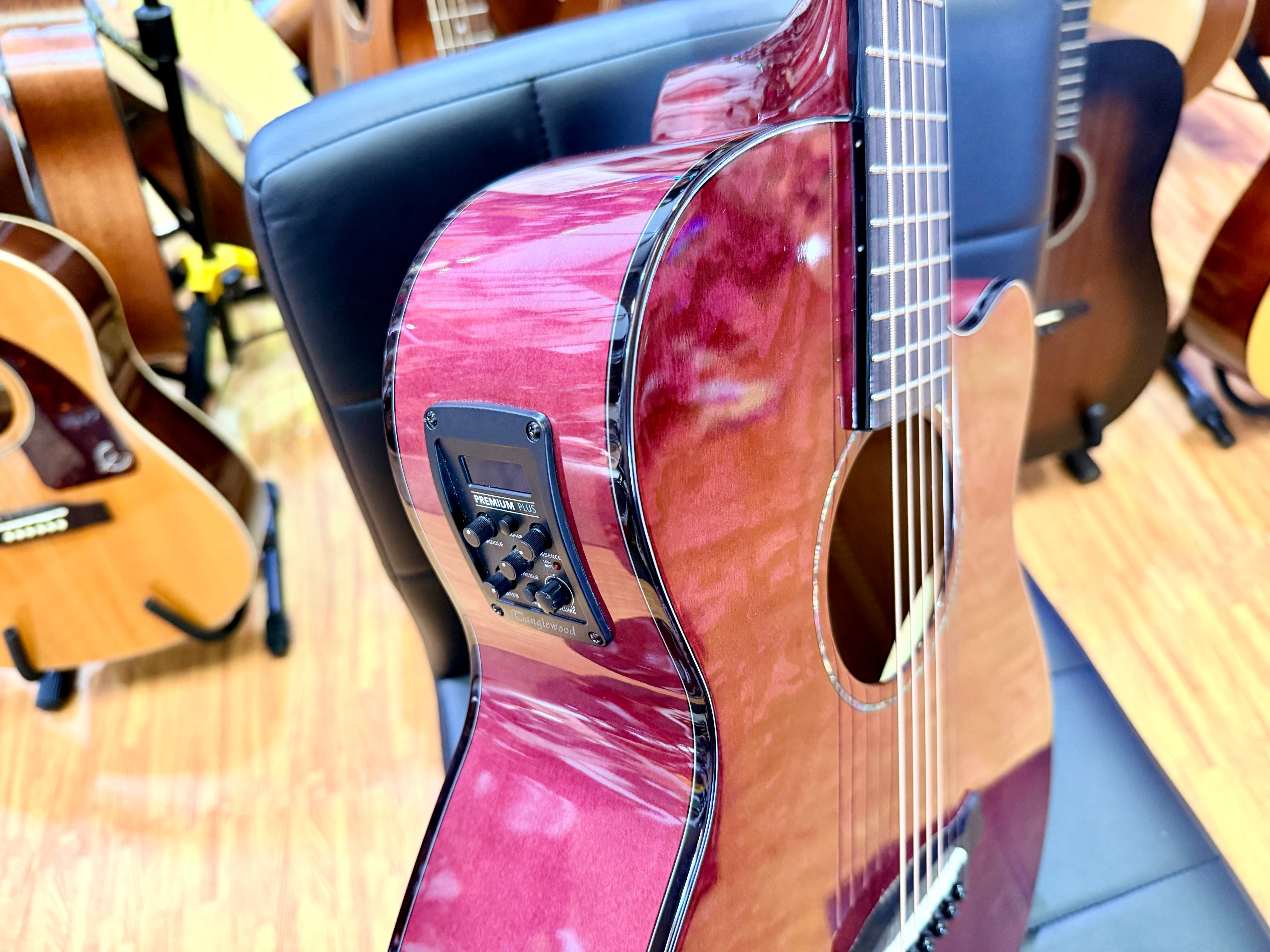✨2024✨ Tanglewood TA4CE Azure Super Folk Electro Acoustic~ Foxglove Purple!