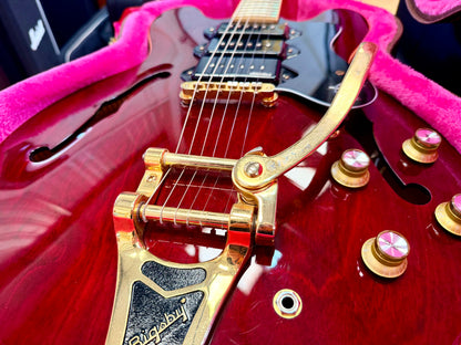 ✨2018✨ Epiphone Riviera Custom P93 Wine Red Bigsby P90 + New Gator Hard Case!