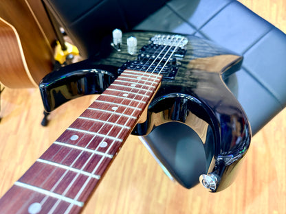 🔥 Ibanez GRX70QA-TKS Transparent Black Burst~ Electric Guitar~2021 Model 🔥