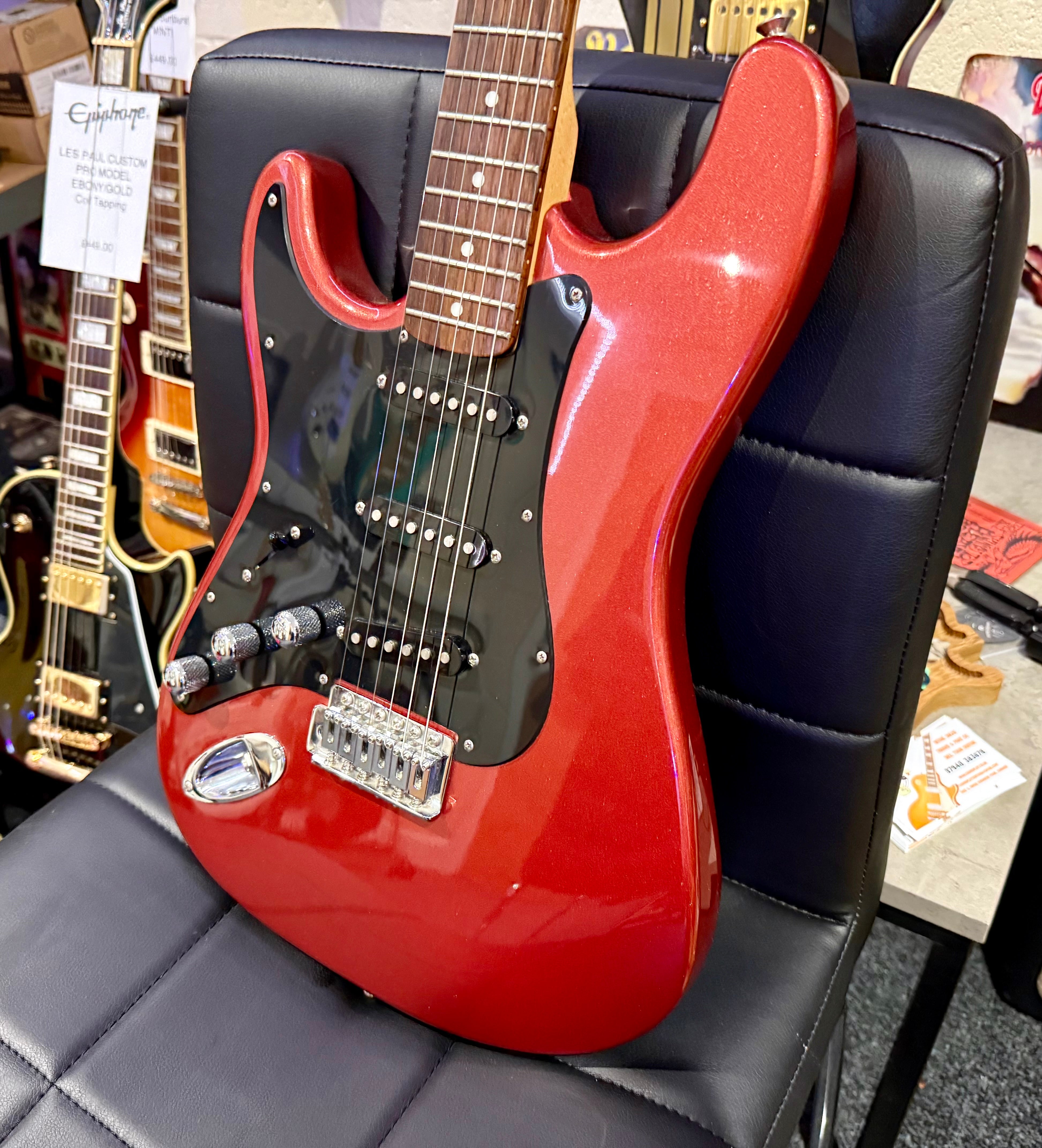 🔥RARE LEFTY🔥 Vintage 90’s Kramer Focus 111S~ Metallic Red~ Stratocaster Style!