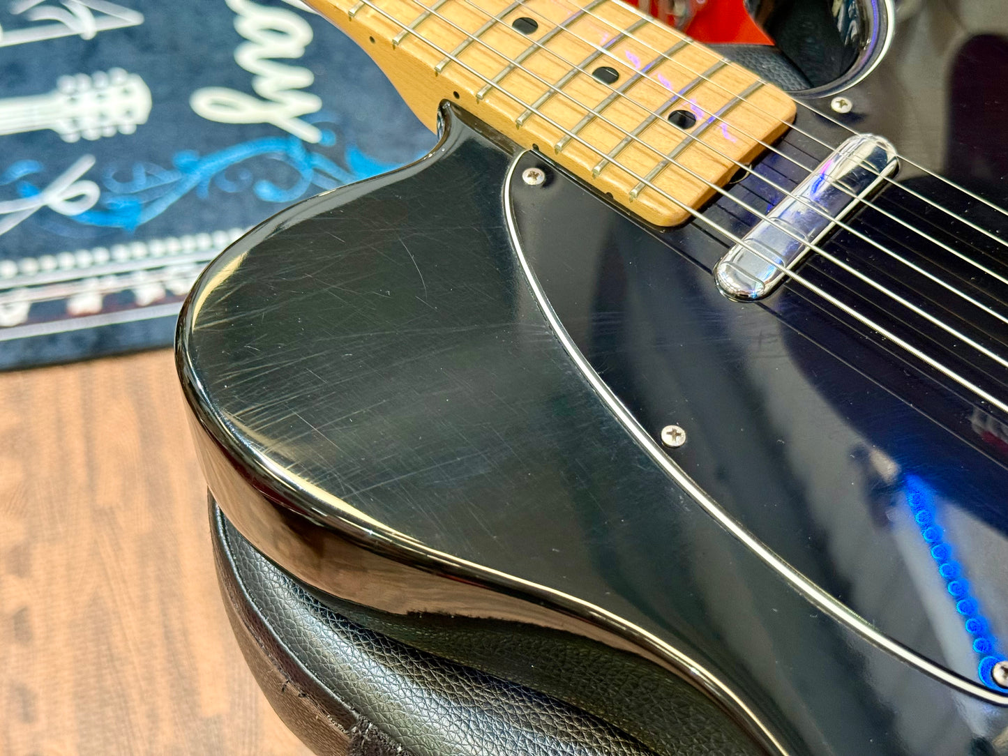 🔥 1977 USA 🔥 Fender Telecaster~ All Original Black~ Maple Board~ Hard Case!
