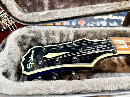 🔥2019🔥 Epiphone Les Paul Prophecy Custom Plus EX~ Midnight Sapphire~ EMG P’Ups
