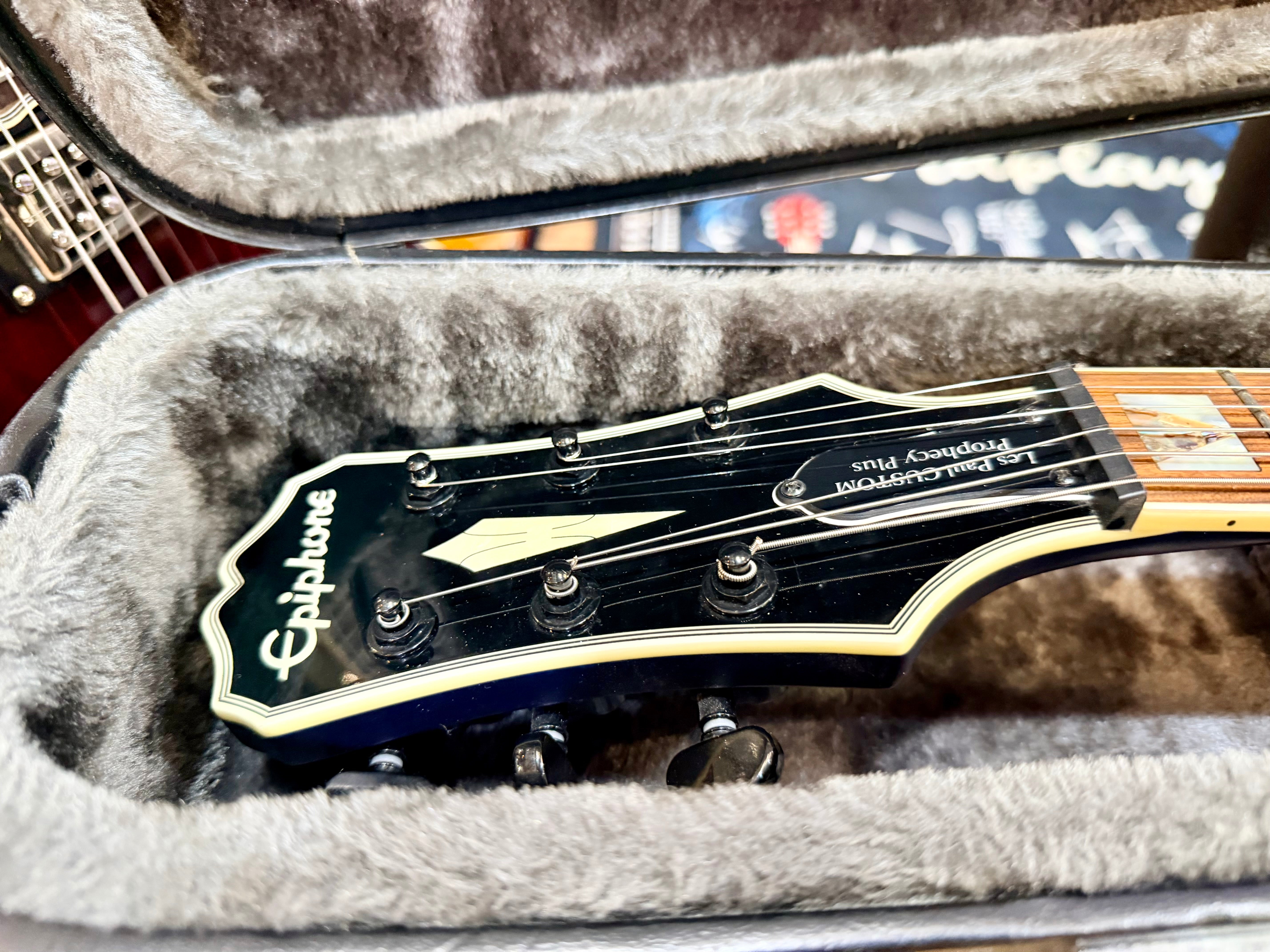 🔥2019🔥 Epiphone Les Paul Prophecy Custom Plus EX~ Midnight Sapphire~ EMG P’Ups