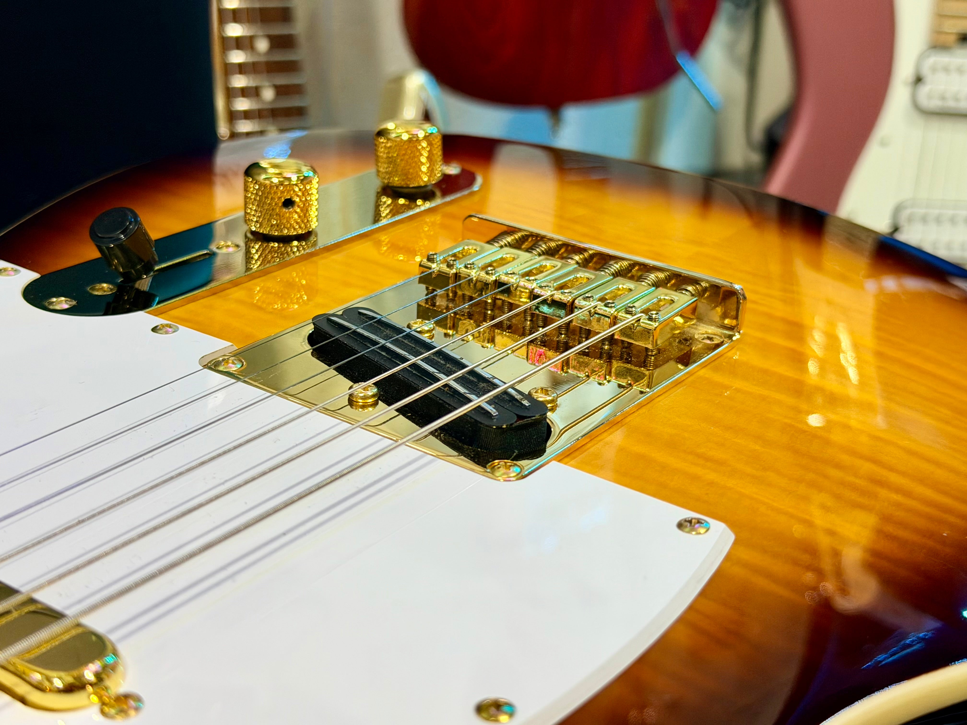 ☀️RICHIE KOTZEN☀️ JET JT-600 Roasted Maple Telecaster Style Guitar~Tobacco Burst