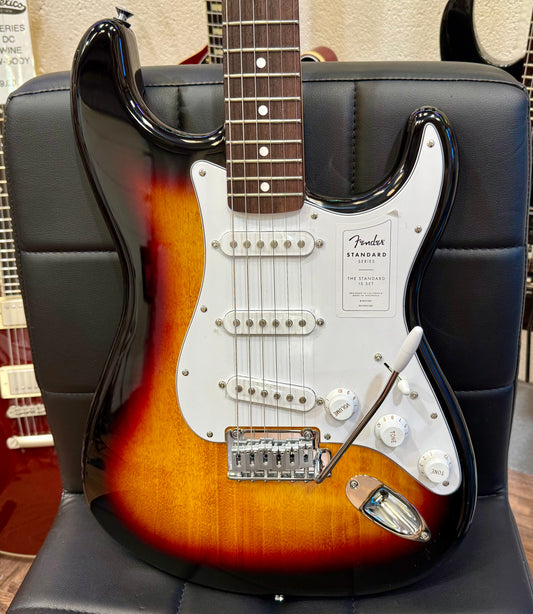 ☀️BRAND NEW☀️ Fender Standard Series Stratocaster~ 3 Tone Sunburst~ Indonesian!