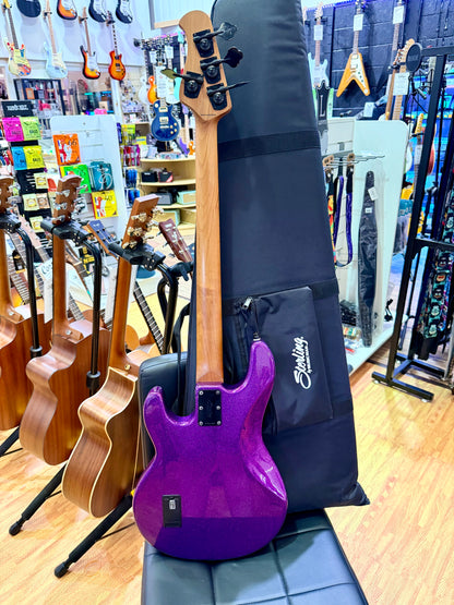 ✨2024✨ Sterling Music Man StingRay RAY34~ Purple Sparkle~ Electric Bass + Bag!