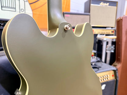 ✨2024✨ Epiphone Casino Worn Olive Drab Hollowbody Guitar + Hard Case~ MINT!