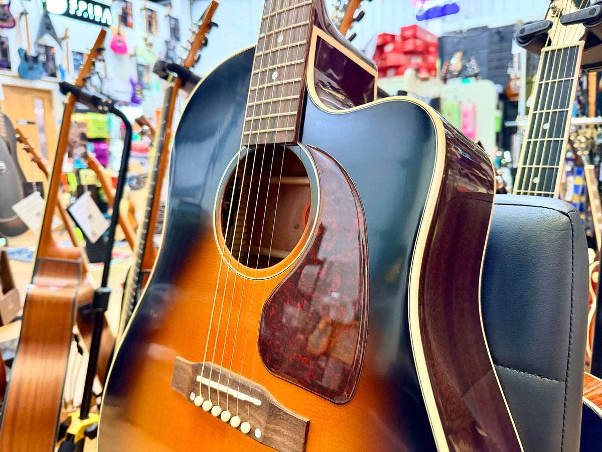 Epiphone Inspired by Gibson J-45 Cutaway Electro-Acoustic~ Hiscox Case~ Sunburst