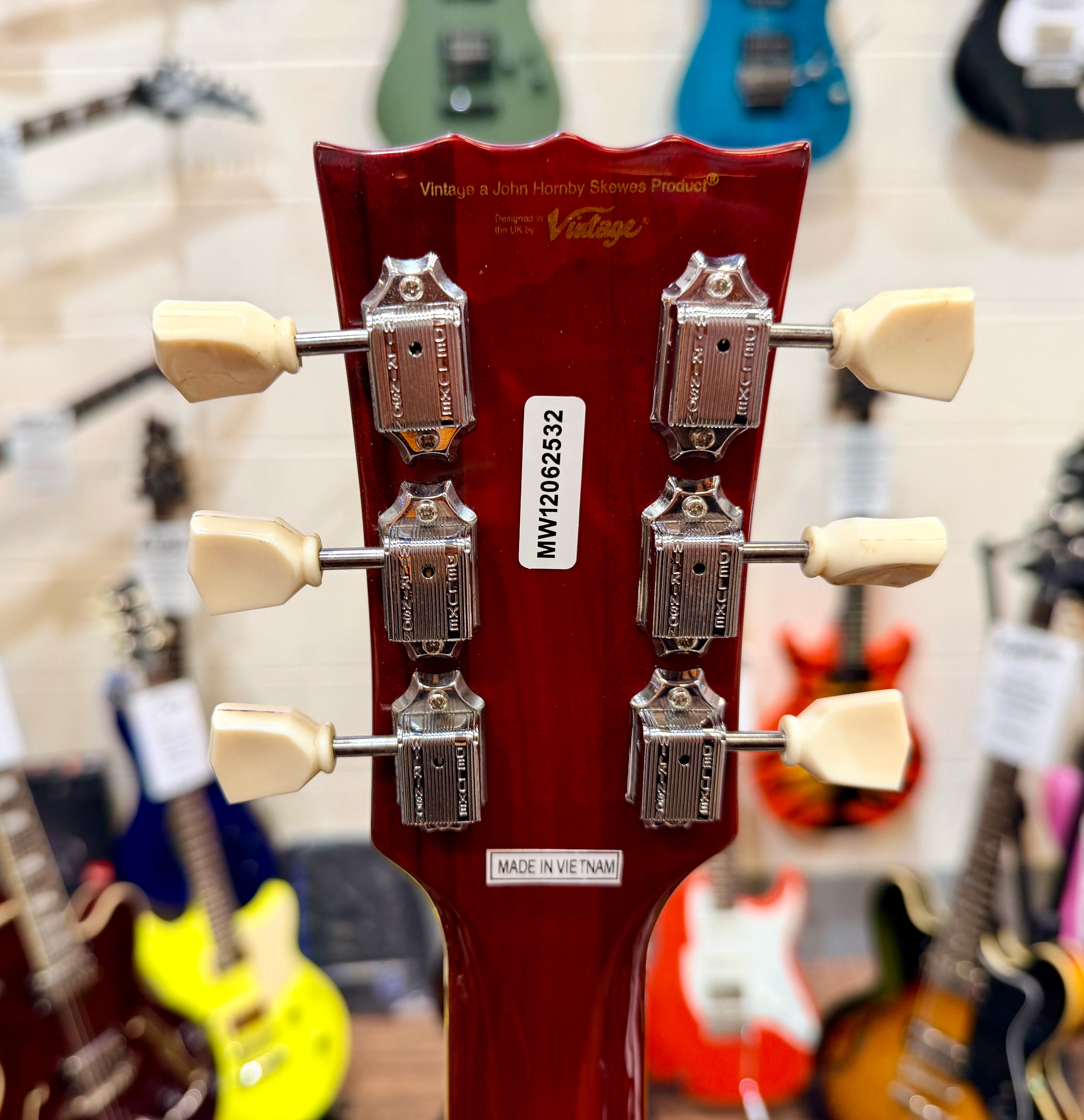 🔥B-STOCK🔥 NEW Vintage V100AFD Flamed Amber Paradise Electric Guitar~ Les Paul!